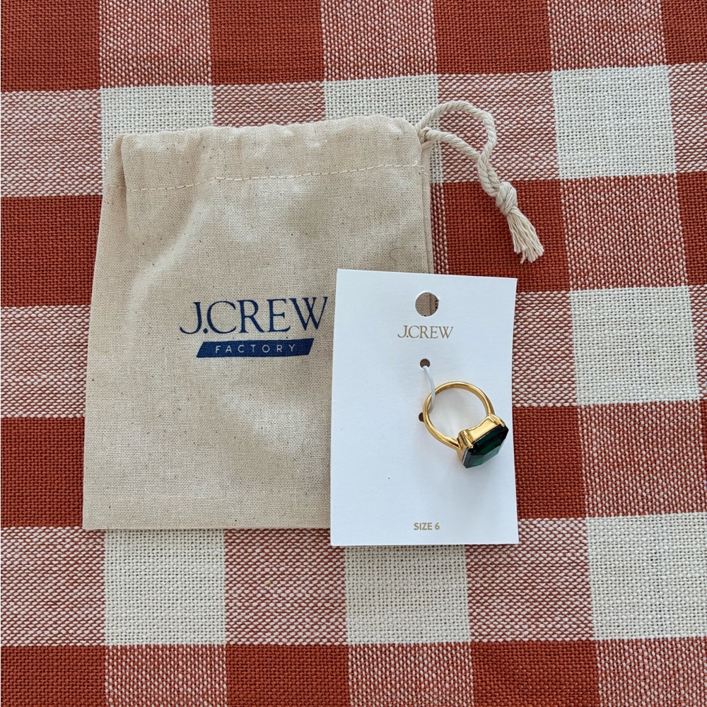 J. Crew Factory Women’s Emerald Ring. Size 6. New with Tag.